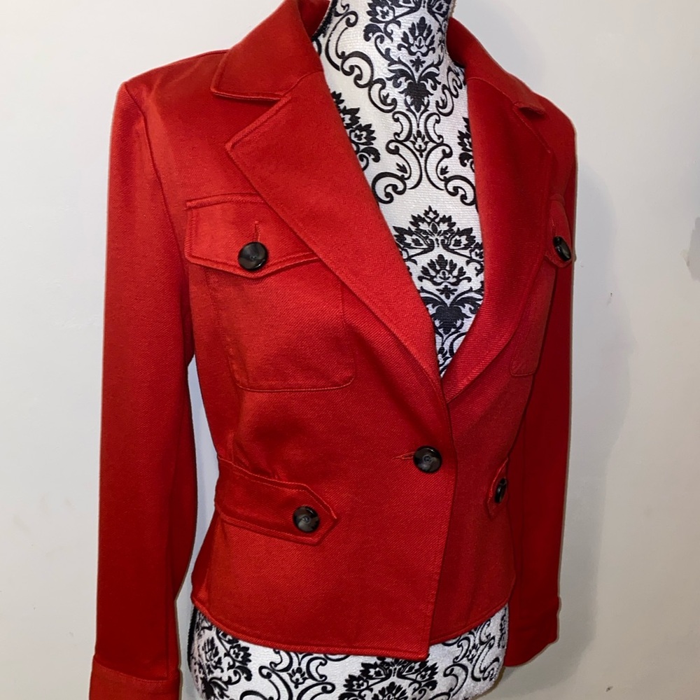 CAbi Little Red Blazer Jacket Size 6 Style #3374 - Picture 3 of 16
